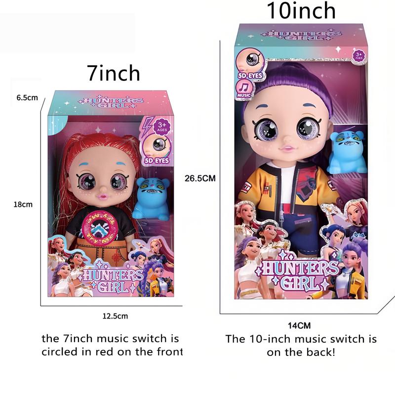 Kpop dolls Rumi Mira Zoey Anime action figure doll 5D Eyes 10 Inch 5 Joints Anime-Inspired Demon Hunters Girls Dolls,Gift for Fans & Kids Valentines Gifts