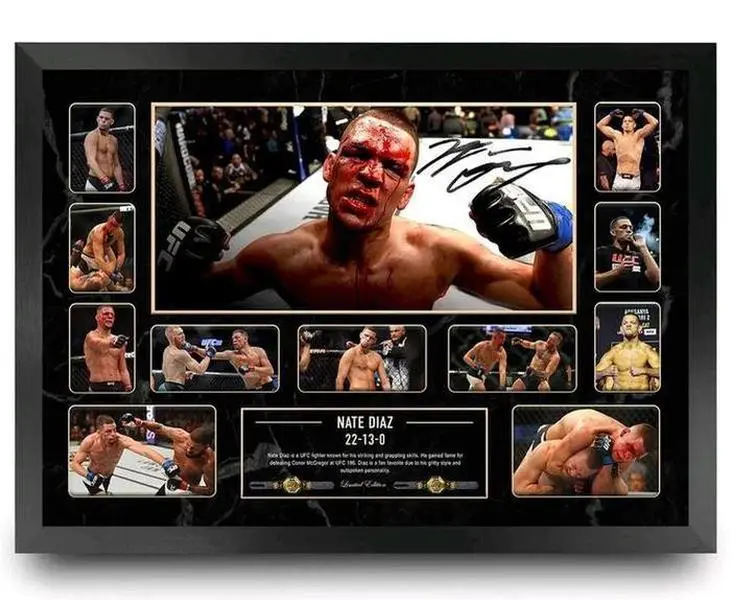 Nate Diaz Signed Print Photo - Limited Edition, Unframed Decor Memorabilia, Multi-Size, Meaningful Gifts for Sports Fans