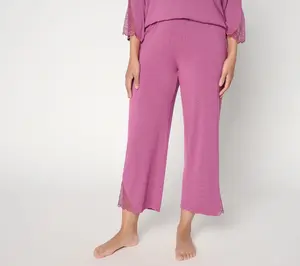 Modern Soul x Anybody Reg. Soothing Knit Jersey Cropped Pant with Lace