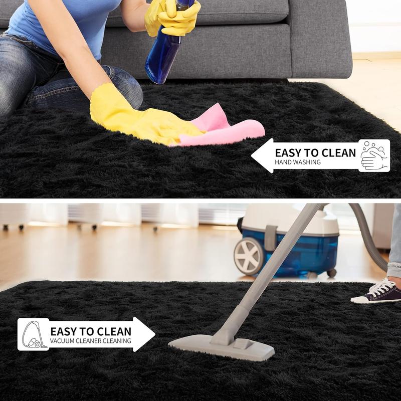 1pc Extra Large 8x10 Feet Plush Shag Mat - Ultra Soft Thick Pile Luxury Mat, Machine Washable Non-Slip Mat for Living Room, Bedroom, Home Decor - Ideal Gift for Housewarming, Wedding, Father'S Day, Mother'S Day - Modern Floor Mat in Neutral Tones