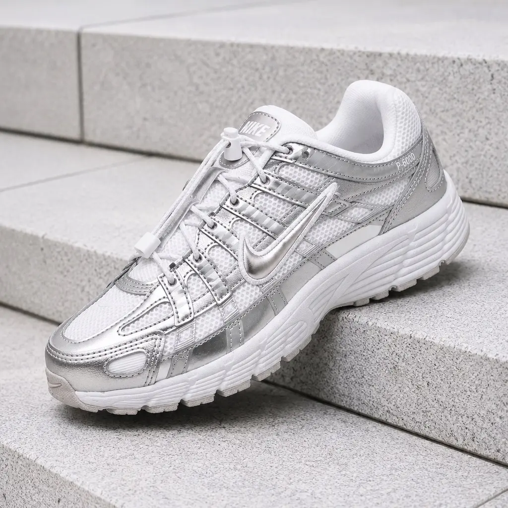 Nike P-6000 Utility Metallic Silver IR5228-100 GS & Women's Fashion Sneaker New