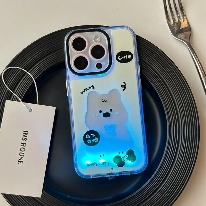 Cool Flashing Light Phone Case for Apple iPhone 17 Pro Max, Cute Cat Design, Stylish and Durable, Perfect for Daily Use
