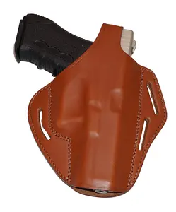 Pancake Leather Holster, Fits Glock 17 Glock 22, Three Slot Hand-Molded RH Handmade (ALIS529)