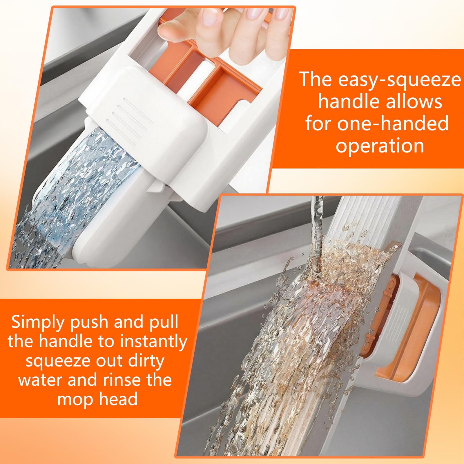 Mini Foldable Desktop Mop, 2025 Upgrade Squeeze Sponge Cleaning Tool, Mop Suitable for Mirrors, Glass Doors, Kitchens, Bathrooms, Tile Walls & Windowsills