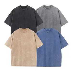 1/4 Pack Oversized Tshirts for Women and Men Gym Vintage Heavyweight T Shirts Cotton Workout Acid Wash Baggy Tees