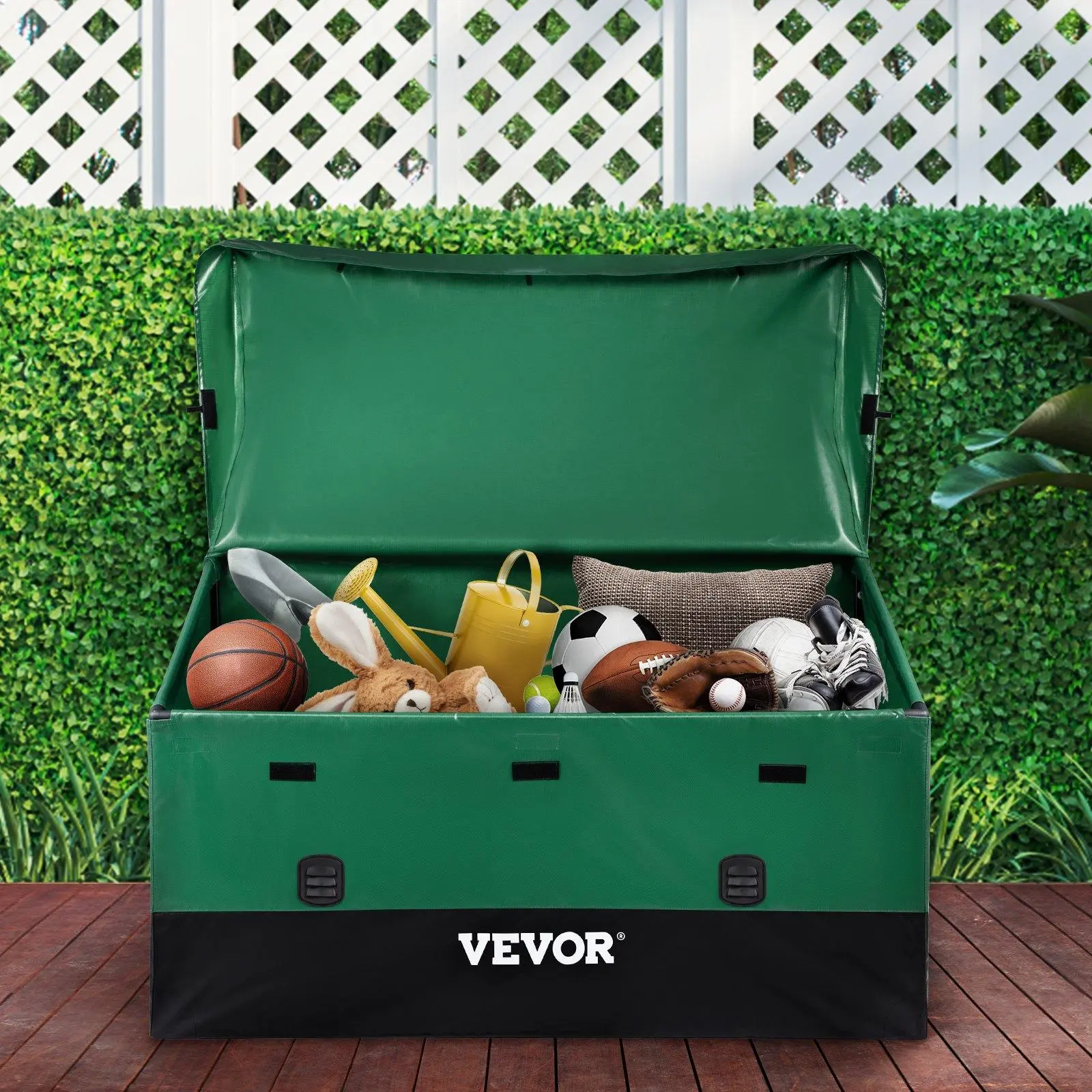 【Backtoschool】VEVOR Outdoor Storage Box Patio Deck Box 230 Gallon Waterproof PE Tarpaulin Light Organiser