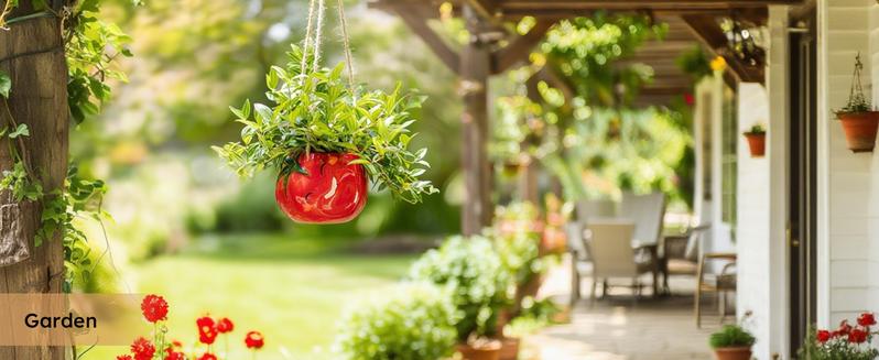 Mushroom Smiley Face Hanging Planter Pot with Drainage, Gardening Plant Gifts for Women Mother Plant Lovers - 3.9inch Opening