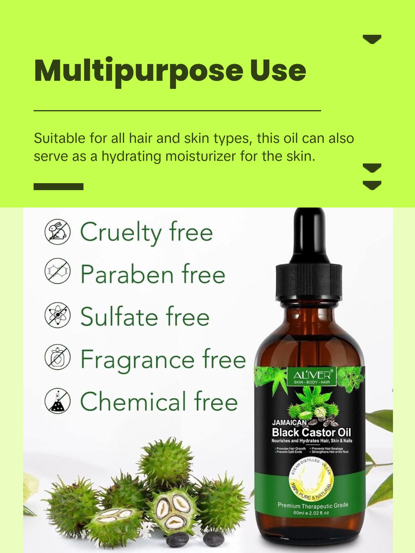 Jamaican Black Castor Oil 100% Pure Cold Pressed 2oz