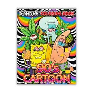 90's Cartoōn Stoner Coloring Book: High Quality Weed Coloring Pages for Adults | Trippy & Psychedelic Designs for Stress Relief and Relaxation awesome Adult Book with Variety