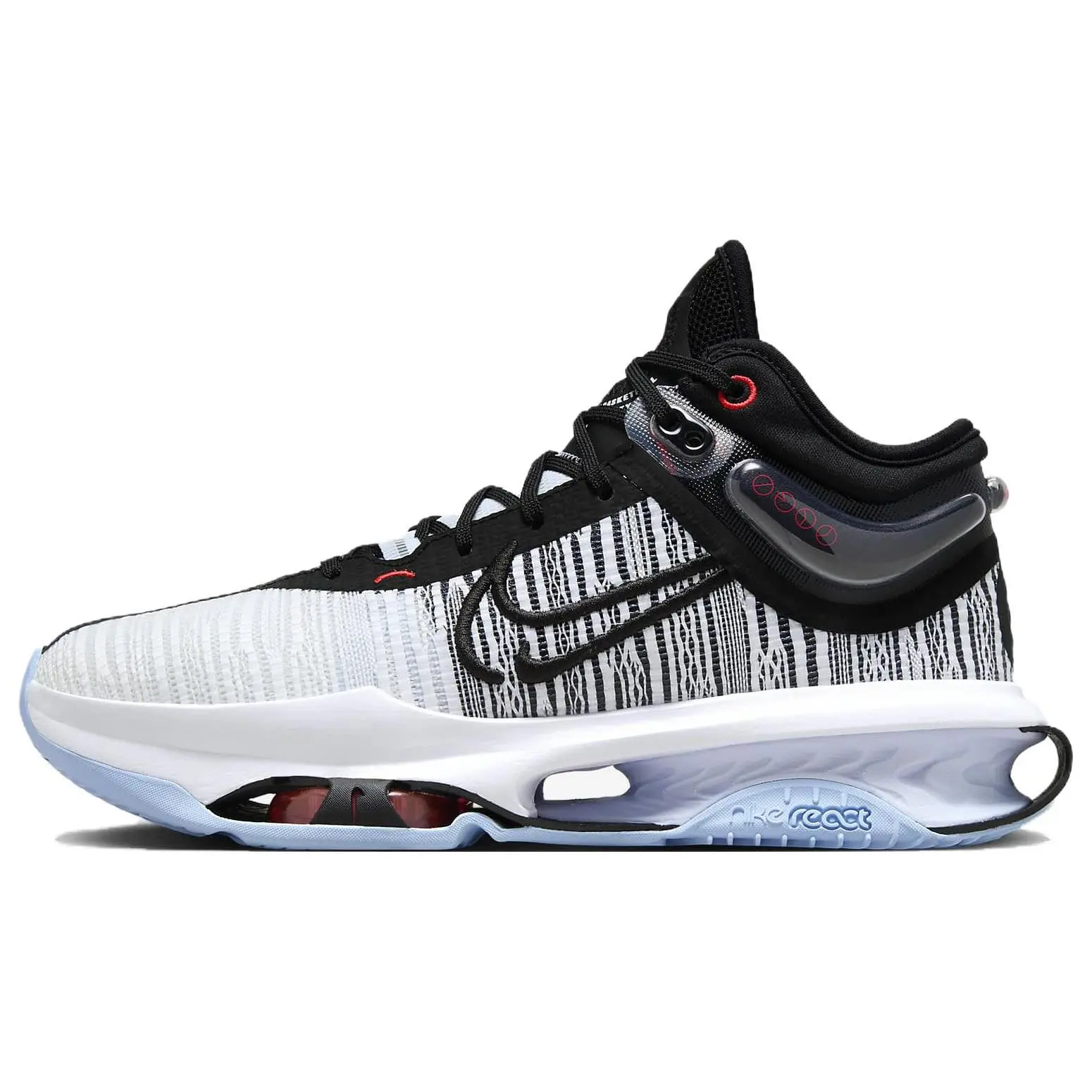 Nike Air Zoom Gt Jump 2 Ep Modern 365 Blue Sole Cushioned Breathable Low Top Basketball Shoes Men's Black White DJ9432-001