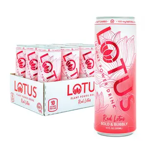 Red Lotus Plant Power Drink™ | Sugar Free, 10 calories | 160 mg Natural Caffeine from Green Coffee Beans | Made with Organic Plant-Based Ingredients