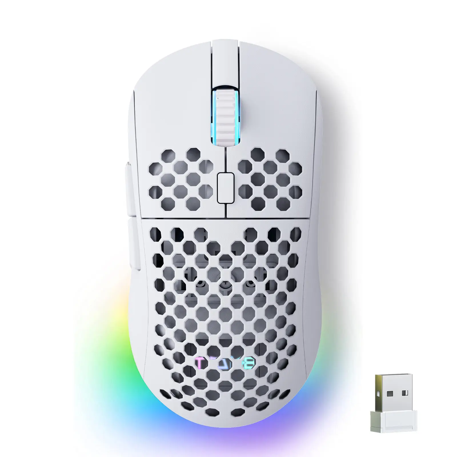 KEMOVE  Falcon M1 Wireless Gaming Mouse, 24000DPI Optical Sensor, 180Hrs Battery, Lightweight, 6 Programmable Buttons, RGB Strip, 2.4G/BT5.2/USB-C Wired for PC/Mac/Laptop,back to school,back to school shopping
