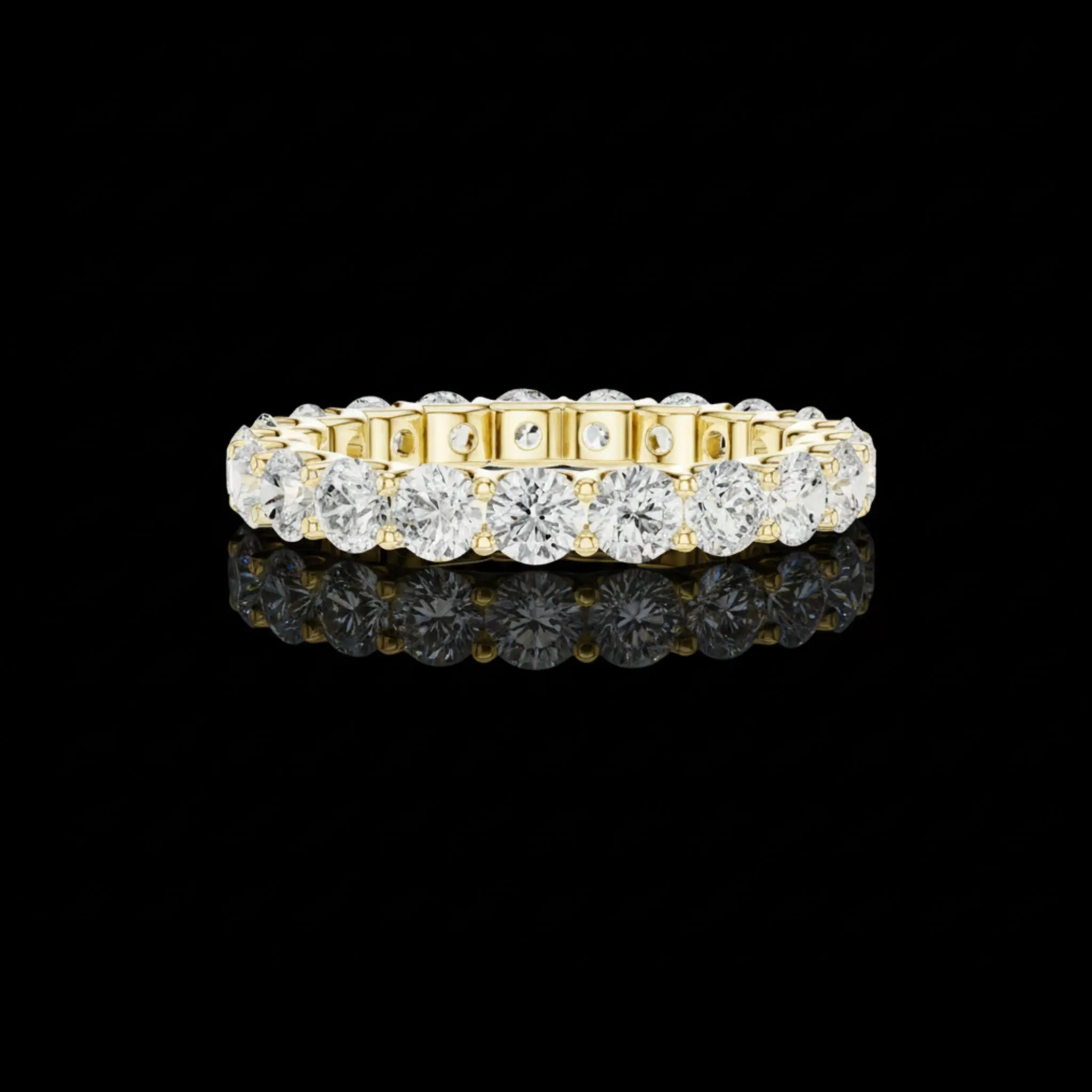 Round Brilliant Cut Lab Grown Diamond Full Eternity Band Ring