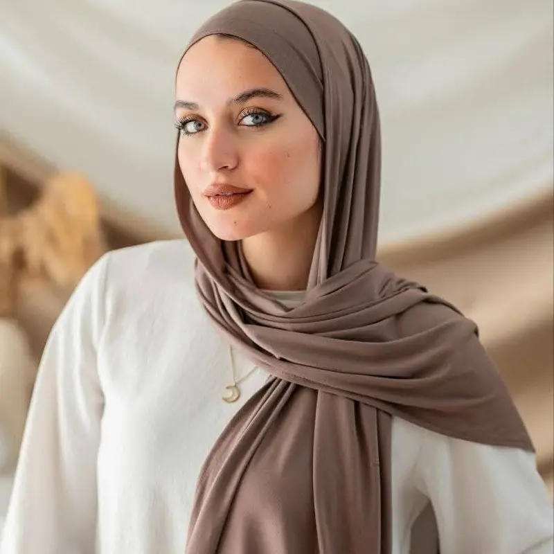 Jersey Hijab with Matching Undercap, Modesty Muslim Headscarf Cover, Kerudung, Hijab Kaos Kekinian, Jilbab Bahan Kaos Instan