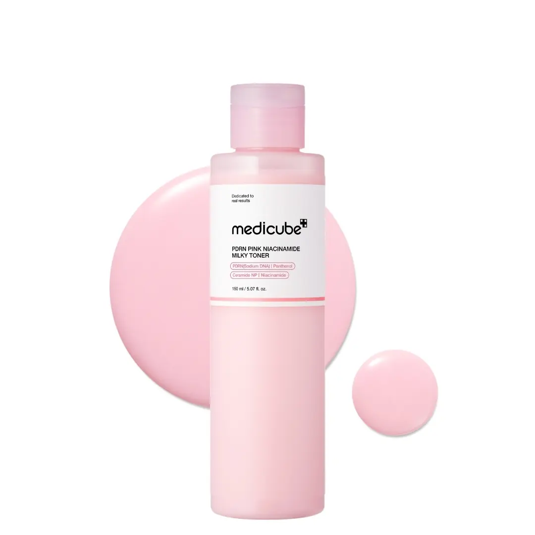 [medicube] PDRN Pink Niacinamide Milky Toner for Hydrating, Moisturizing, Soothing, Ceramide, Peptide, Glass Glow Skin, Korean Skincare