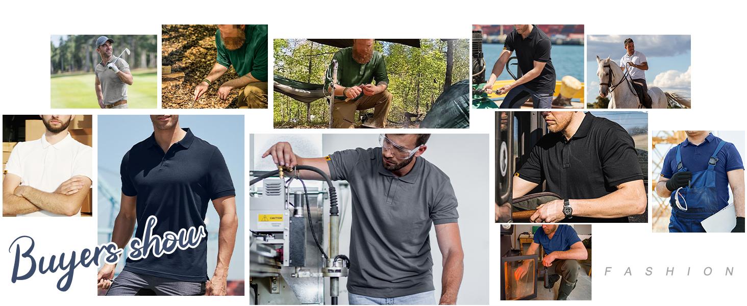 Lightweight ZITY Men's Tactical Polo Shirt - Quick-Dry Performance Work Tops - Athletic Short Sleeve with Sunglass Loop & Utility Pocket - Beige & Multi-Color gifts Lightweight ZITY Men's Tactical Polo Shirt - Quick-Dry Performance Work Tops - Athletic Short Sleeve with Sunglass Loop & Utility Pocket - Beige & Multi-Color gifts