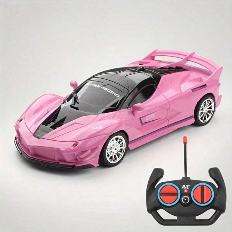 Pink Toy Car, Remote Control Car, Sports Car, Luxury Car Model, Racing Car, Toy Automobile, Children's Holiday Birthday Gift Rechargeable Alloy Cyber-Truck RC Transformable Mini Forklift Dual-Tire Drift High-Speed LED Off-Road All Terrain 2.4GHz Monster