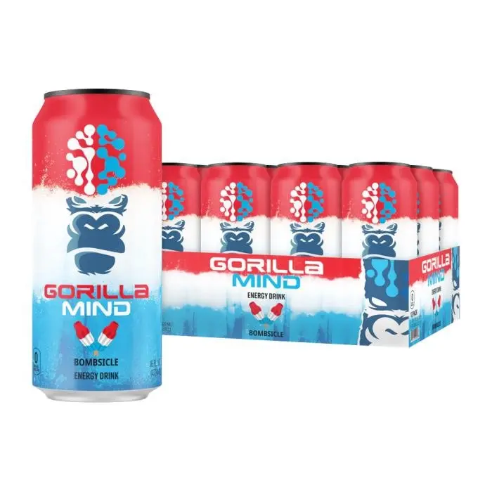 Gorilla Mind Energy Drink Sugar Free 12 Pack