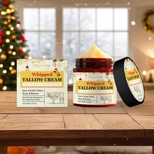 Moisturizing for Face & Body, Hands - Tallow, Honey & Beeswax - 3/2/1Boxes Whipped Tallow Cream - 120g/4.2oz - Mother's Day Gift - Ideal for All Light Beige Types - No Artificial Fragrances, Light Beige Barrier Support