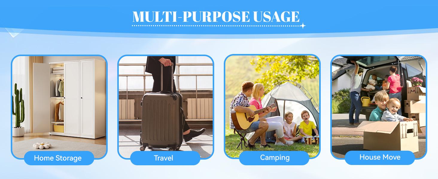 Travel Vacuum Storage Bags with Electric Pump, Compression Bags for Clothes, Portable Luggage Storage Bags, Travel Accessories