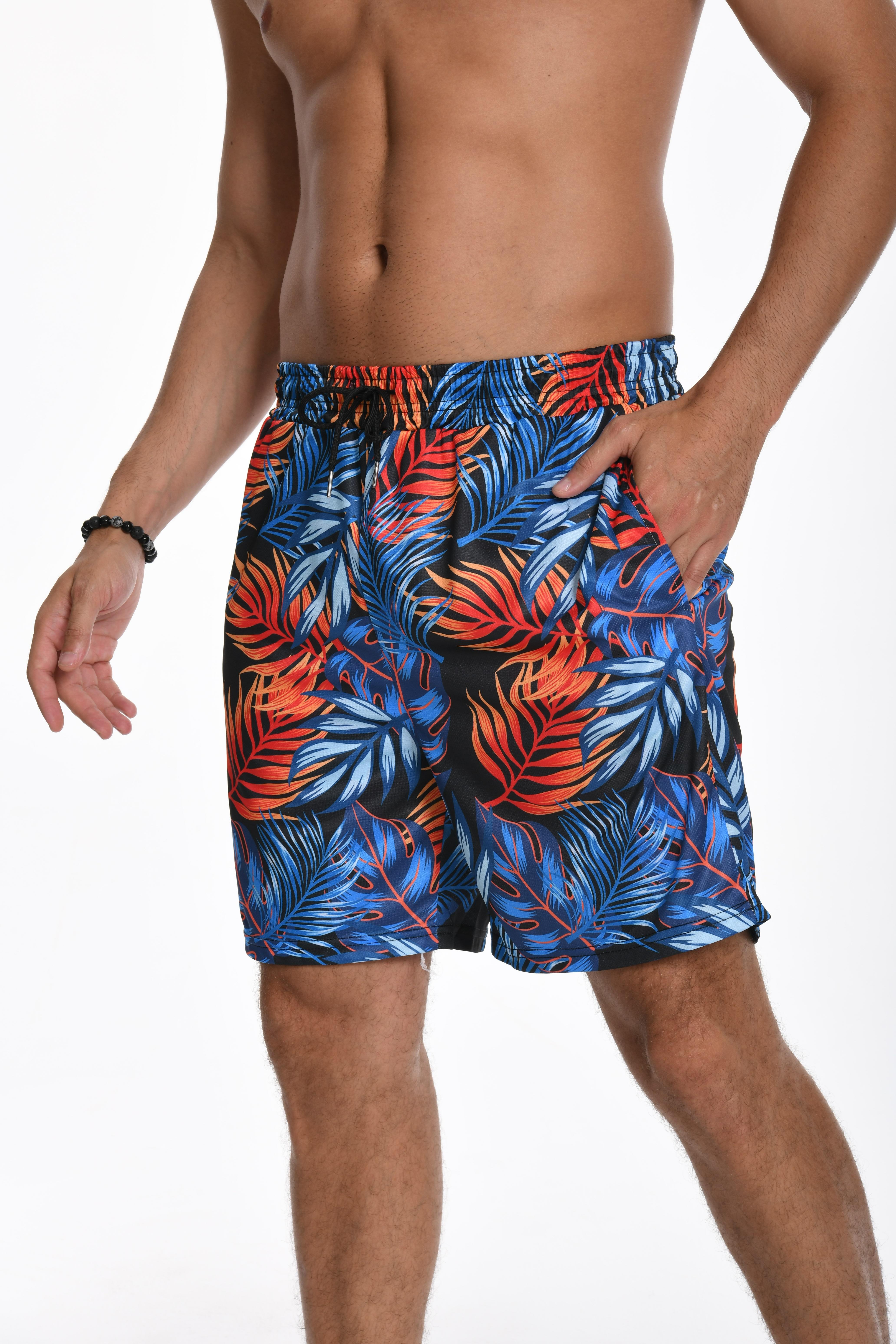 JUNBAOSS Men's Swim Trunks with Compression Stretch Beach Shorts Quick Dry with Pockets No-Chafing Board Shorts, Breathable Fit Hawaii Beach Shorts Swimwear Bathing Suits (SIZE:S-5XL) SpringStatements