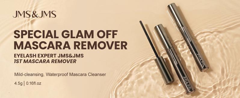 Eye Makeup Remover--JMS&JMS Hypoallergenic Waterproof Mascara Remover for Sensitive Eyes, Powerful and Fast Mascara Removal, Residue-Free, Non-Greasy, Gentle and Hydrating Cream Mascara Cleanser