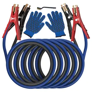 Heavy Duty Jumper Cables for Car Battery, 4 Gauge 20 Feet 600Amp Automotive Booster Cables for Car Battery, for Car, SUV and Trucks, Jumper Cables Kit with Carry Bag, Gloves, Brushes (4 Gauge 20 FT)