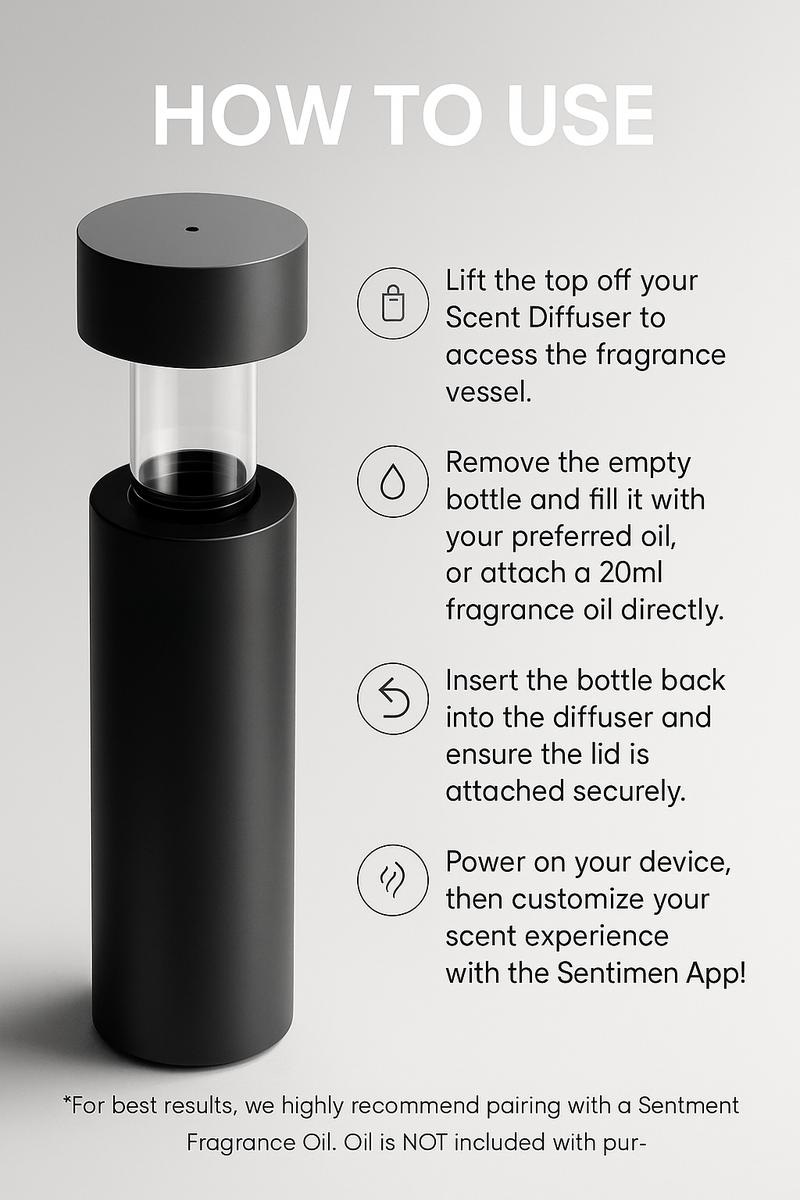 Whole-Home Cold-Air Aroma Diffuser, Covers up to 1,000 sq ft, Battery Rechargeable, Wi-Fi & Bluetooth Enabled, 24×10ml Essential Oils Included