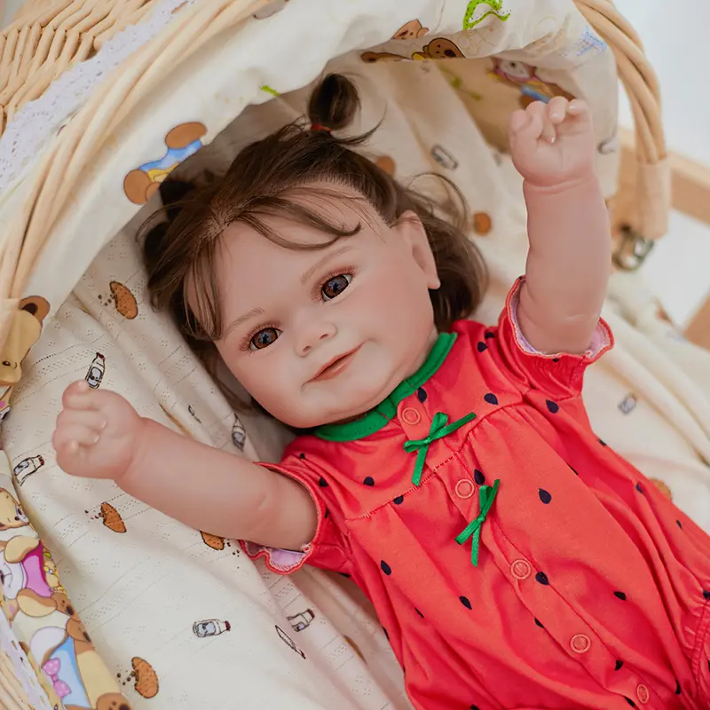 Reborn Baby Dolls Black Girl - 20 Inch  American Girl, Lifelike Soft Body Realistic with Open Eyes Red Suit Newborn Baby Dolls Real Life Dolls Gift for Kids Age 3
