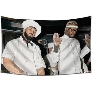 DrakeG and FutureT 3x5Ft Flag Hip Hop Rapper Tapestry for College Dorm Room Guys Man Cave Room Decoration Banner with 4 Brass Grommets