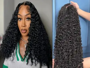 RW Burmese Curly Wigs 13x4 Transparent Lace Front 180% Density Pre-Plucked Virgin Human Hair for Natural Look