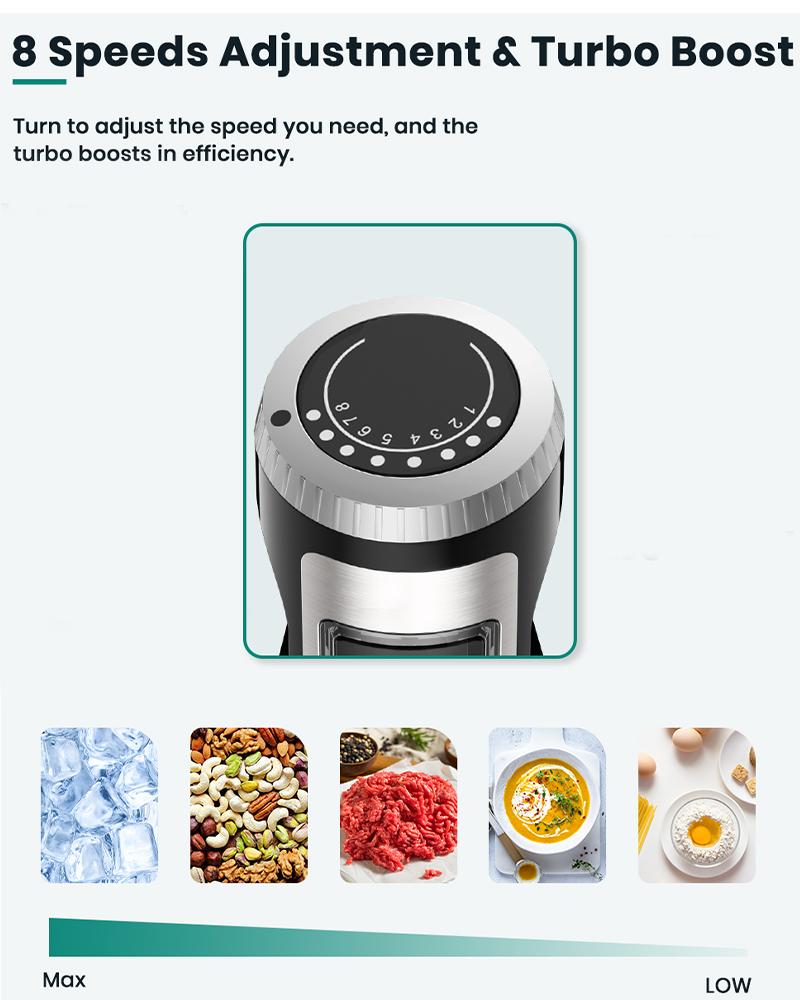 1800W ODIFORGO Immersion Blender Handheld 4-in-1 Hand Blender Stick for Ice Crushing Smoothie, Baby Food, Soup, 8 Speed Hand Mixer Turbo Boost Stainless Steel Blade with Whisk, Chopper, Beaker 1800W ODIFORGO Immersion Blender Handheld 4-in-1 Hand Blender Stick for Ice Crushing Smoothie, Baby Food, Soup, 8 Speed Hand Mixer Turbo Boost Stainless Steel Blade with Whisk, Chopper, Beaker