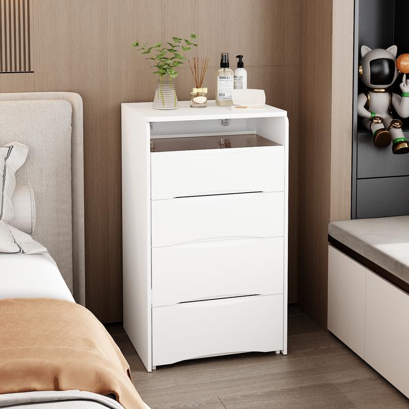 FUFU&GAGA 4 Types Makeup Vanity Desk with 3-Lights Mirror and Drawers for Makeup Equipped with Stool