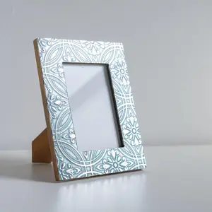 Peel and Stick Removable Wallpaper Tile Decal 8x8 Teal Painted Silver Design 24 Tiles for Easy Application on Smooth Surfaces