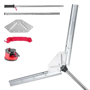 VEVOR Lake Weed Cutter, Pond Aquatic Plant Cutting Tool with 37 in Max. Cut Width, Sharp and Heavy-Duty Steel Blades, Pond Rake with 30 ft Throw Rope, for Cattail, Phragmites, Lilly Pads & Chara