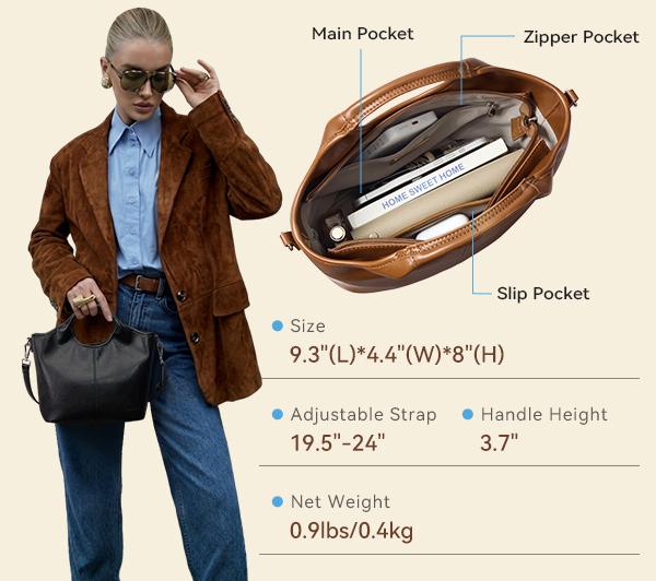 [Valentine's Day Gift] BOSTANTEN Viral Vegan Leather Purses for Women ,Large Capacity Bag for Work & Everyday Essential , Lightweight Aesthetic Affordable Bag