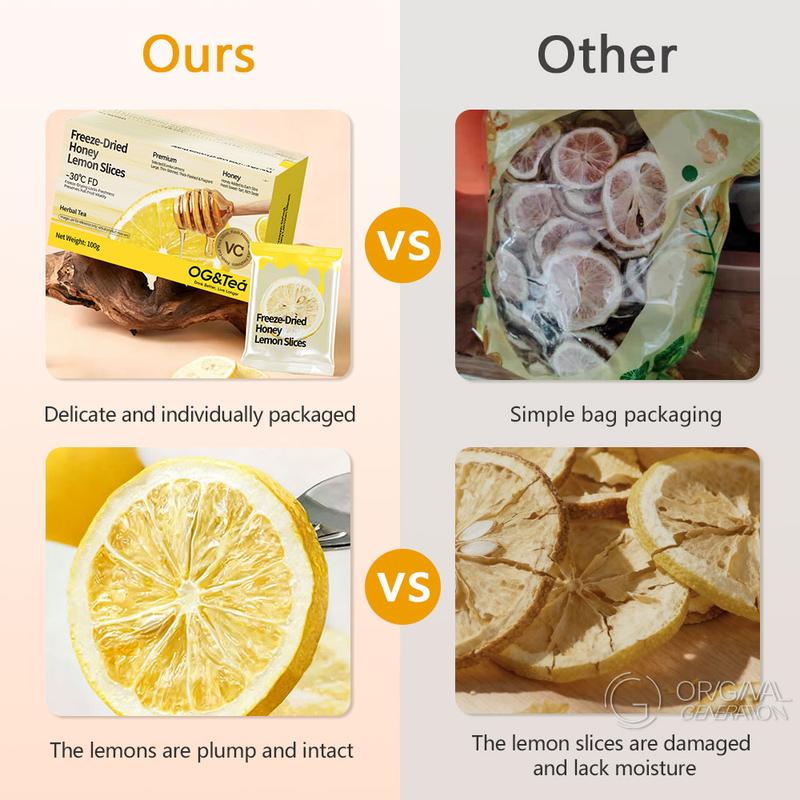 2025 Freeze-Dried Honey Lemon Slices - Individually Packaged Fruit Tea 100g