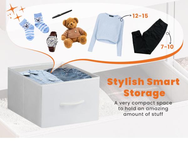 Cupboards Cabinets Dresser Fabric Storage Tower with 5 Drawers Bedroom Organizer Chest of Drawers with Fabric Bins for Bedroom Closet Entryway Large Storage Solid Stable Multifunctional Use