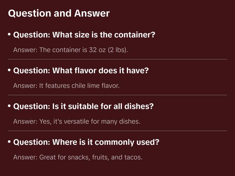 Tajin Clasico Chile Lime Seasoning 32 oz (2 lbs)