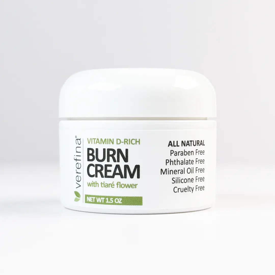 Verefina Burn Cream | Natural Treatment for Sunburn & Skin Relief | Kitchen Burns | Dry Skin Moisturizer Healthcare Wellness Hydrate Healing