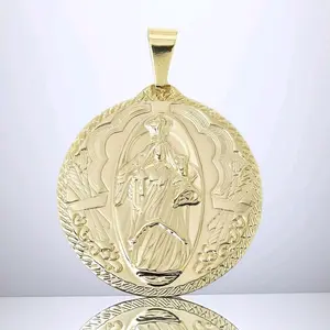 14k gold-plated medal