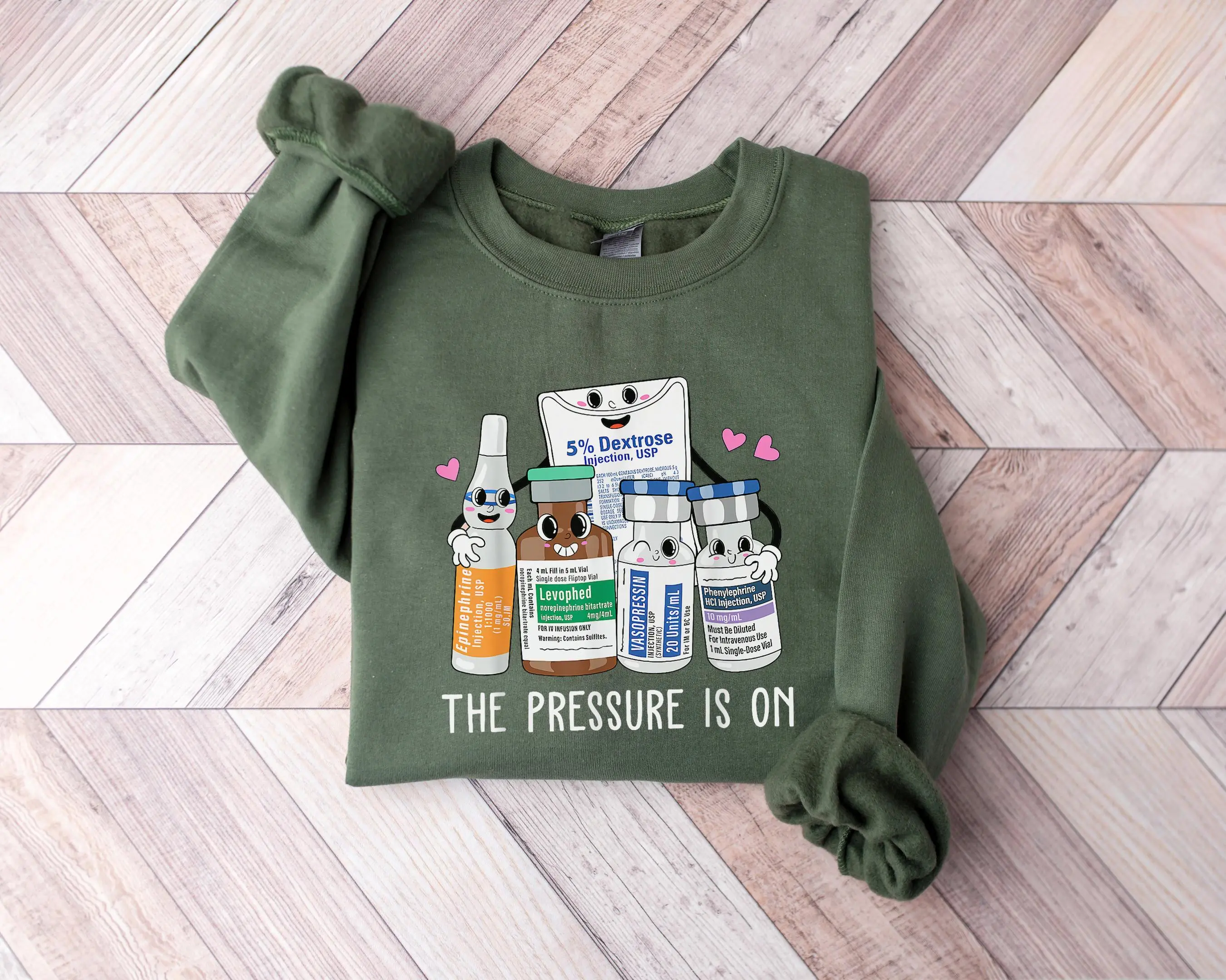 The Pressure Is On Short Sleeve T-Shirt / Sweatshirt / Hoodie , Pharmacist, Pharmacy, Gift For Nurse, Nurse Life