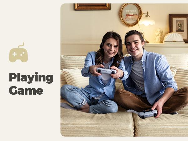 【2 Packages Shipping】Ovios 81" Oversized Sectional Double Lounge Chaise with Cloud Plush Sofa Bed, Fluffy Modern Boneless Couch Sleeper Loveseat Chair for Indoor Living Room Bedroom Reading Movie - No Assembly Required