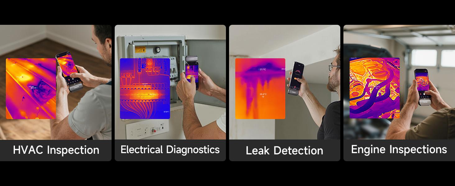 TOPDON TC002C Duo Thermal Camera, Thermal Imager, Compatible with Any USB-C iPhone, iPad & Android Device, 512 x 384 Super Resolution, 256 x 192 IR Resolution