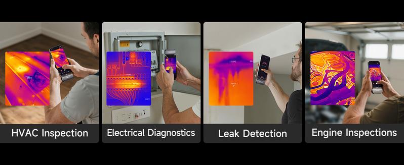 TOPDON TC002C Duo Thermal Camera, Thermal Imager, Compatible with Any USB-C iPhone, iPad & Android Device, 512 x 384 Super Resolution, 256 x 192 IR Resolution