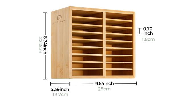 Ohuhu Bamboo Marker Organizer/Rotating Marker Organizer: Desktop Storage Hold 126/162/224 Markers for Honolulu Oahu Series of Ohuhu Markers, Pens Pencils Stationary Organizer Holder with 8/18/32 Compartments - Organizer Series of Ohuhu