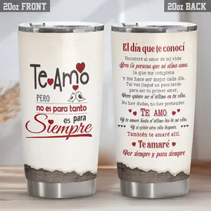 BNB “Te Amo Para Siempre” Romantic Tumbler – Spanish Love Quote Cup, Valentine’s Day, Anniversary & Holiday Gift for Couples
