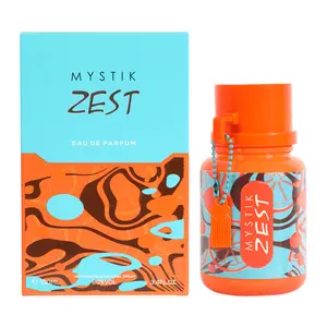 Mystik Zest Eau De Parfum Vaporisateur Natural Spray 100ml - Vibrant Orange & Blue Packaging