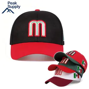 Peak Supply Mexico National Team World Cup Baseball Sports Cap Adjustable M Letter Embroidered Hat for Men Women Hip Hop Style