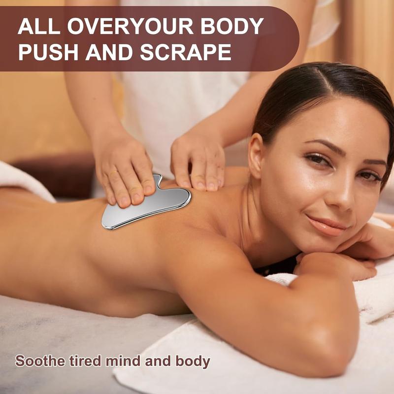 Stainless Steel Gua Sha Facial Tools for Face & Body Treatment Muscle Tension Relief & Skin Care Gifts for Women Durable Smooth Application Enhances Self-Care Practice Stainless Steel Gua Sha Facial Tools for Face & Body Treatment Muscle Tension Relief & Skin Care Gifts for Women Durable Smooth Application Enhances Self-Care Practice